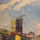 Painting Paris Flea Market, June 1962 - oil on panel
