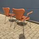 10x Fritz Hansen series 7 Vlinderstoelen in Cognac leather NIEUW!!