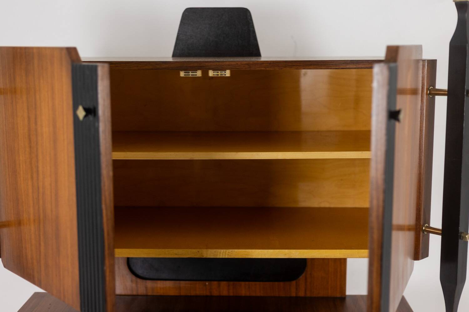 Pair of Italian cabinets in teak veneer. 1960s.