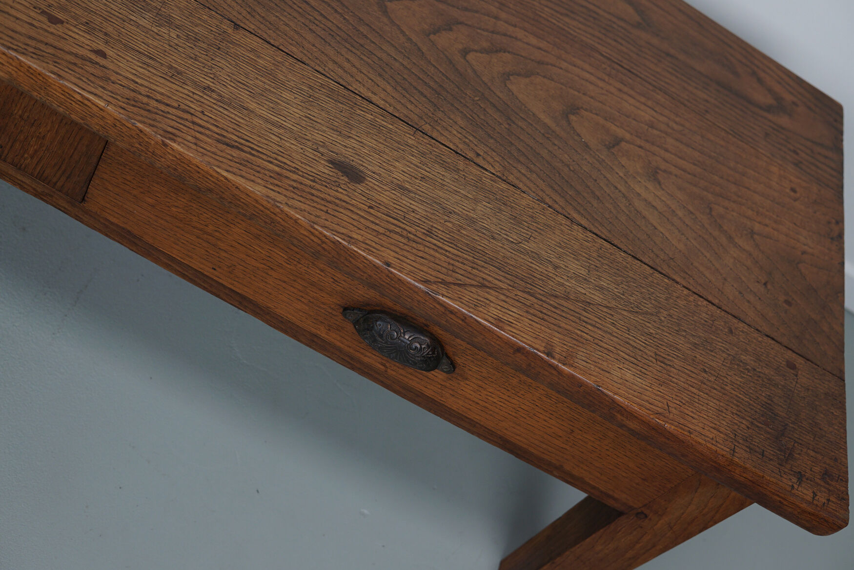 French xixth century farmhouse rustic oak coffee table