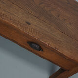 French xixth century farmhouse rustic oak coffee table