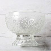Set of 4 Vintage Pressed Glass Dessert Bowls Cibulak by Pavel Panek / 1977