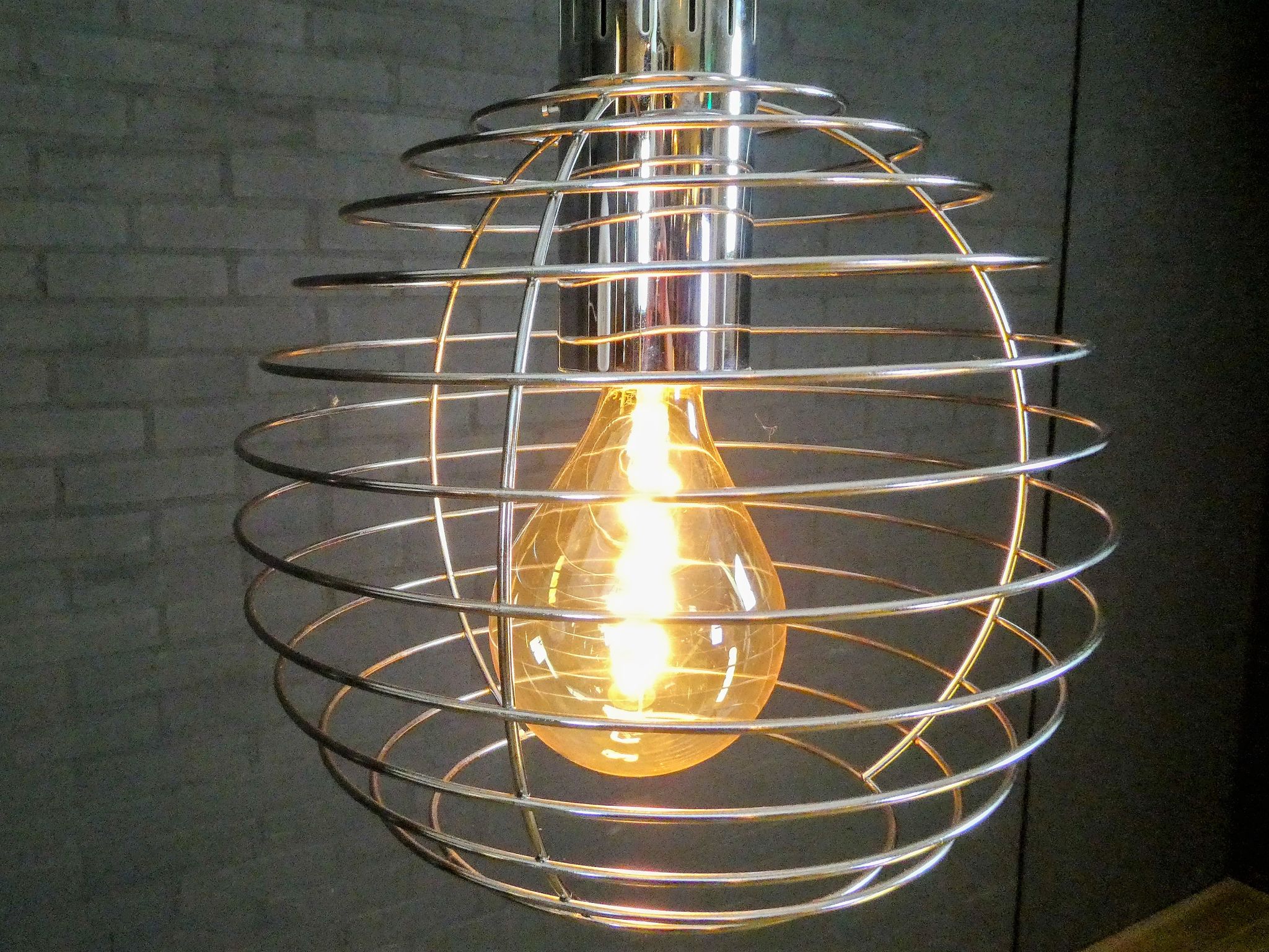 Unique Italian 'urban' hanging lamp by Esperia Luci