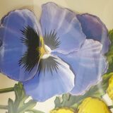 Tableau Artzai Fleurs Violettes Viola sous verre