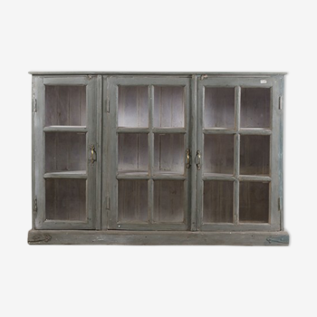 Vintage wooden showcase library