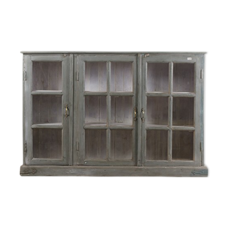 Bibliothèque vitrine en bois vintage