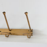 Coat rack metal golden 5 hooks