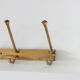 Coat rack metal golden 5 hooks