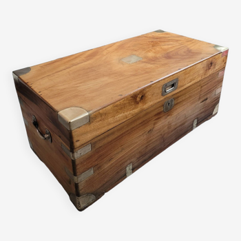 Trunk or marine chest in camphor wood