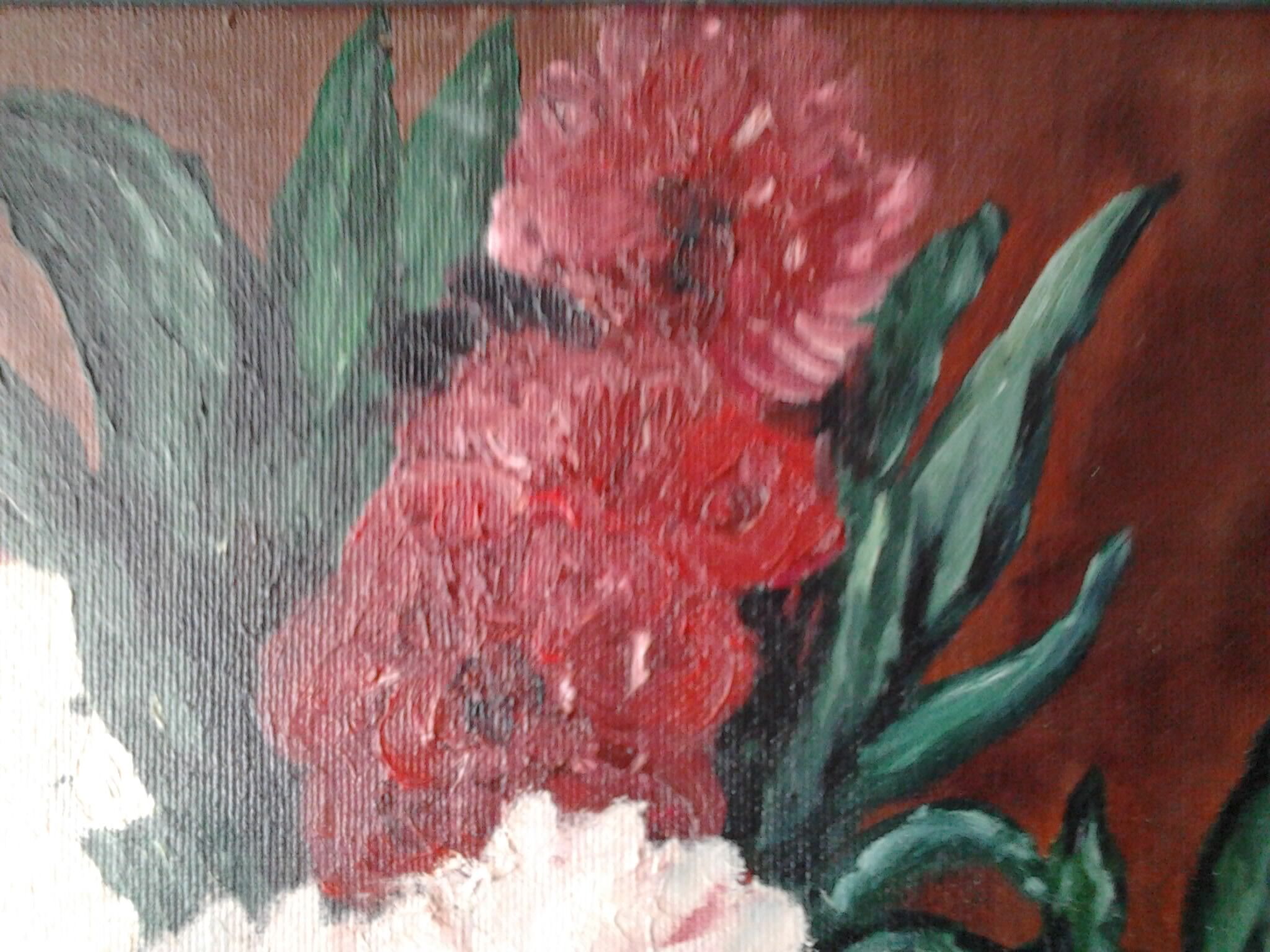 Tableau peinture a l'huile signé