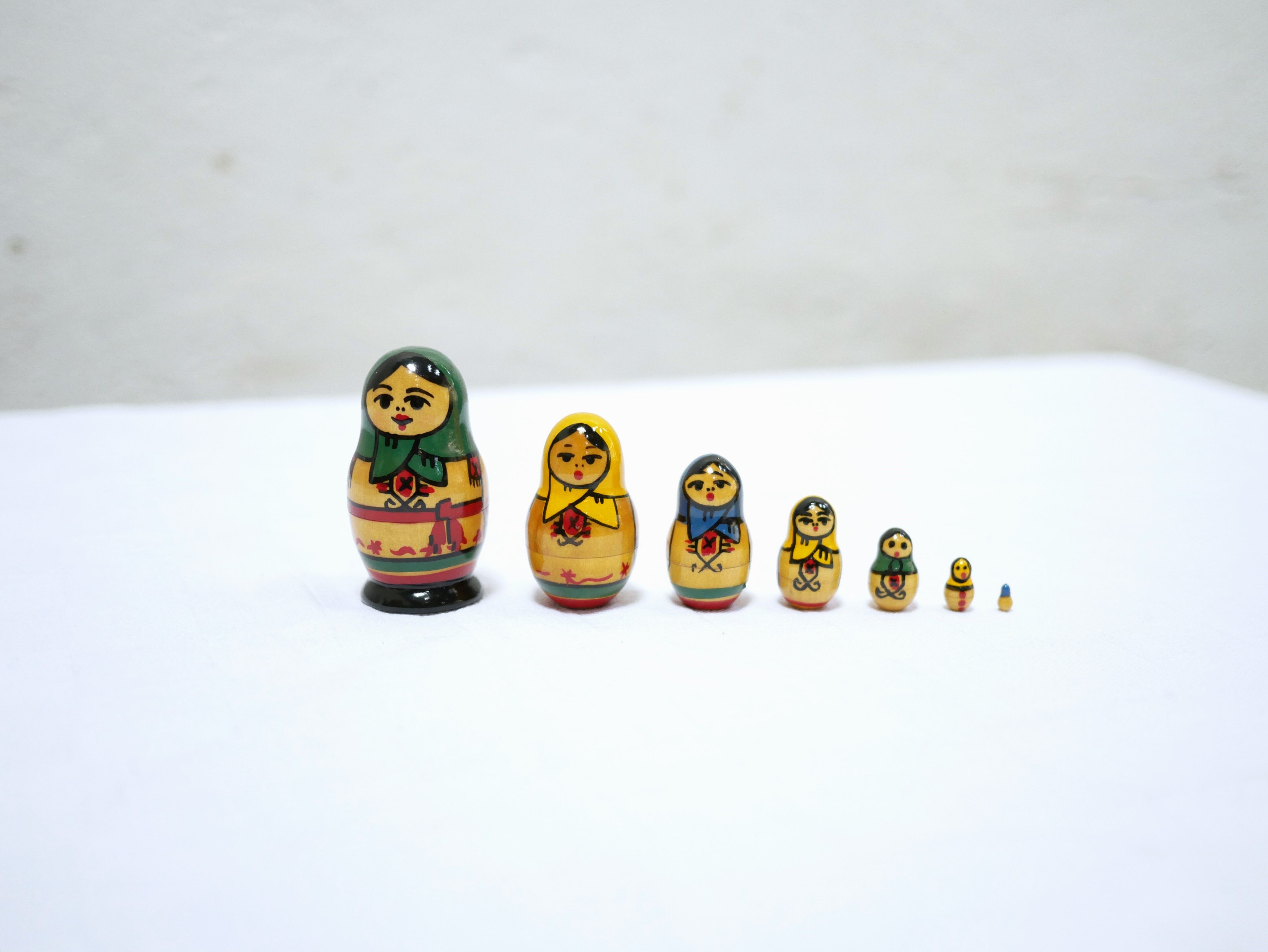 Vintage Russian Matryoshka wooden dolls