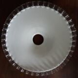 White opaline lampshade with lace