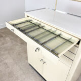 Armoire de dentiste médical industriel sur roues Allemagne 1950s