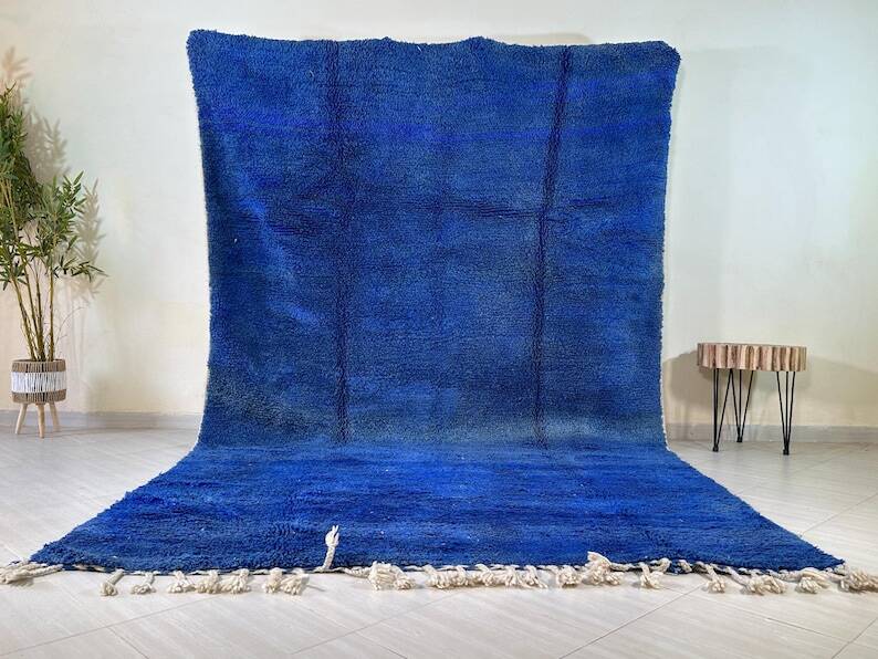 Blue Moroccan wool rug 200cm x 300cm