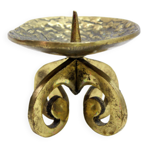 bougeoir brutaliste en - bronze