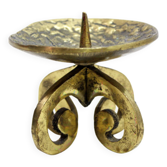 Brutalist bronze candlestick 1960