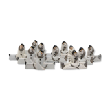 Knife holders (set of 10), Pierrot & Colombine