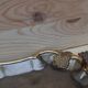 Antique silver-plated metal tray with gilt edges – Grape cluster motif