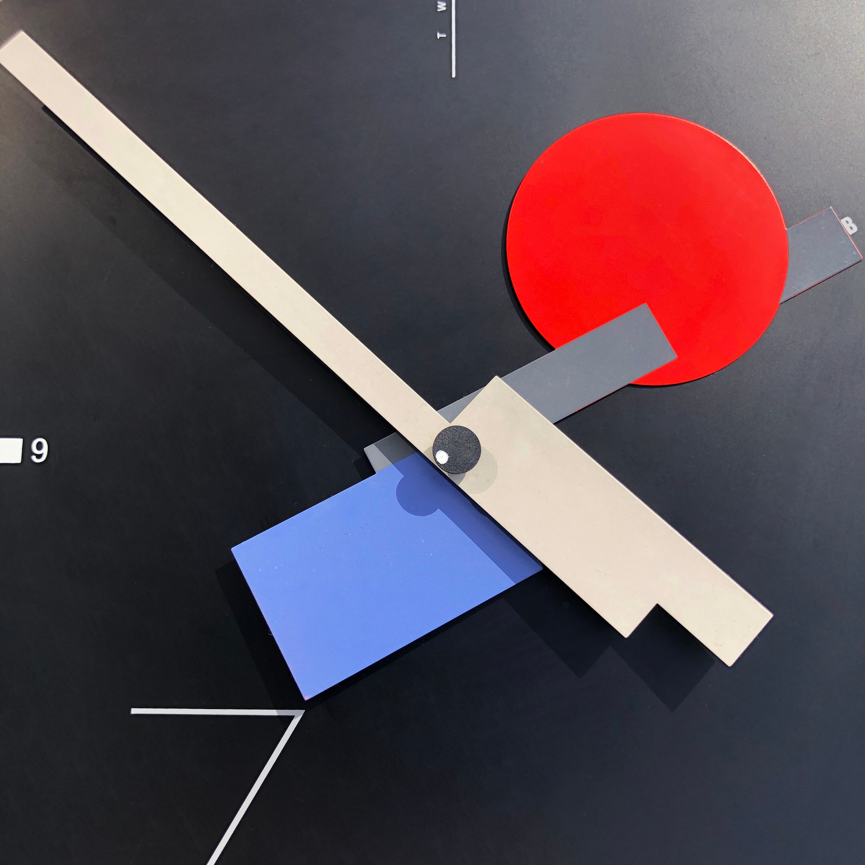 Nicolaï Canetti's constructivist wall clock for Artec, USA/Japan, 1980s
