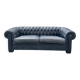 Canapé chesterfield en cuir bleu