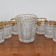 Set Glassware barware of Mid-century by Bohemia Crystal,1960's.