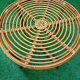Table basse ronde en rotin