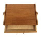 Scandinavian teak and oak bedside table, Sweden, 1960