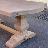 Renovated extendable monastery dining table in solid oak 220-300cm