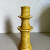 Ceramic candle holder Tamegroute yellow new