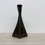 Brutalist bronze candle stick, 1970s