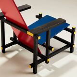 Gerrit Rietveld Red & Blue Chair for Cassina 1918/1970s