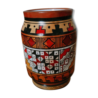 Hand painted pot