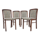 1950s Set of Four Beech Dining Chair ,Czechoslovakia