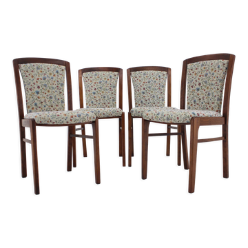 1950s Set of Four Beech Dining Chair ,Czechoslovakia