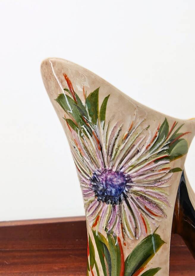 Vintage Vallauris Vase Atelier Tess - Handcrafted Thistle Decor