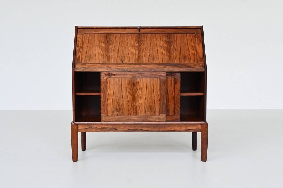 H.W. Klein secretary cabinet in rosewood Bramin Denmark 1960