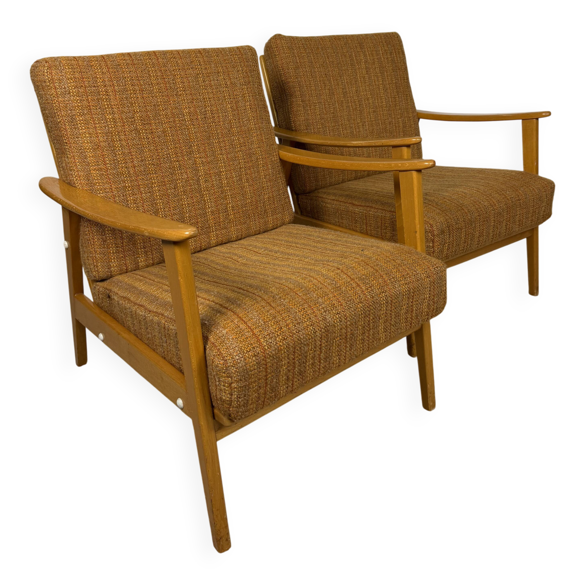 Paire de fauteuils vintage scandinaves