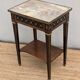 Table d'appoint style Louis XVI, marbre, début XXème, estampillée