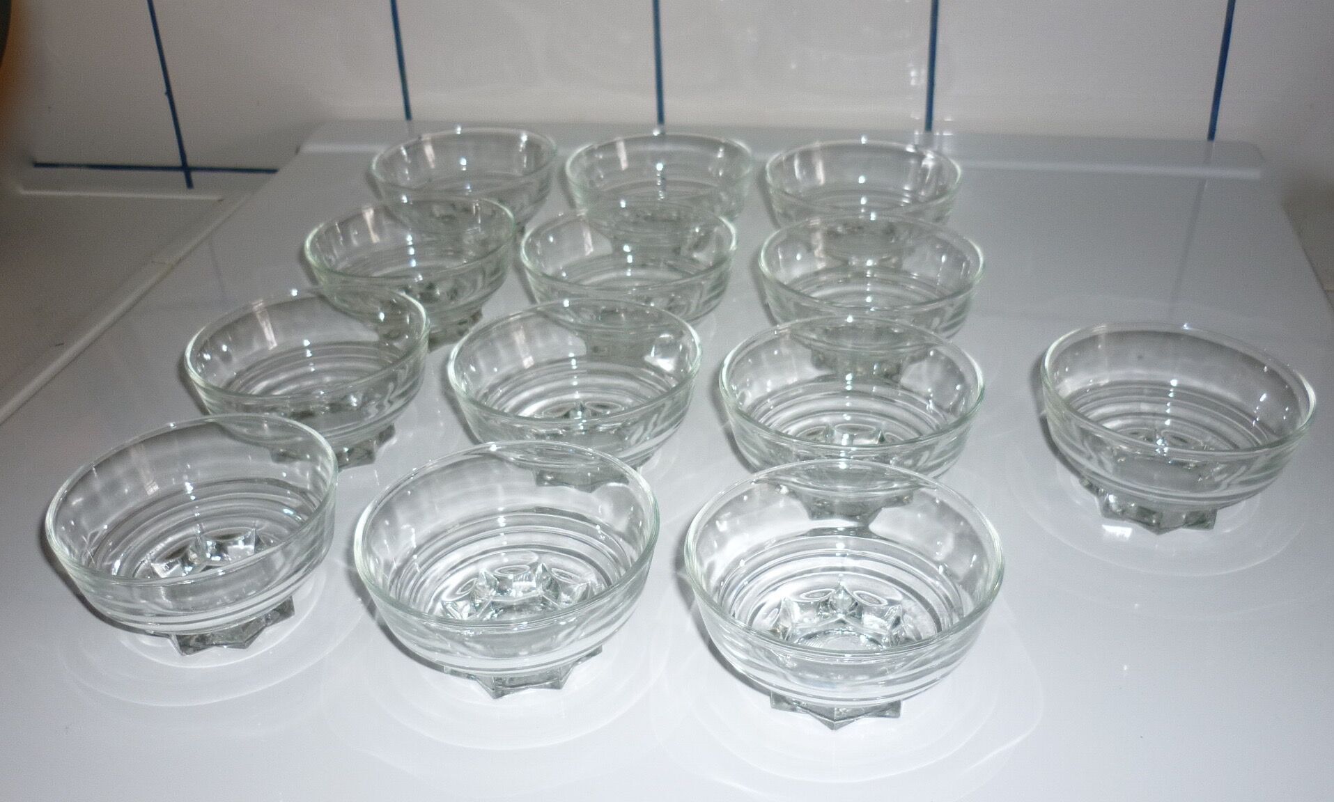 Glass cups 2 lots of 6