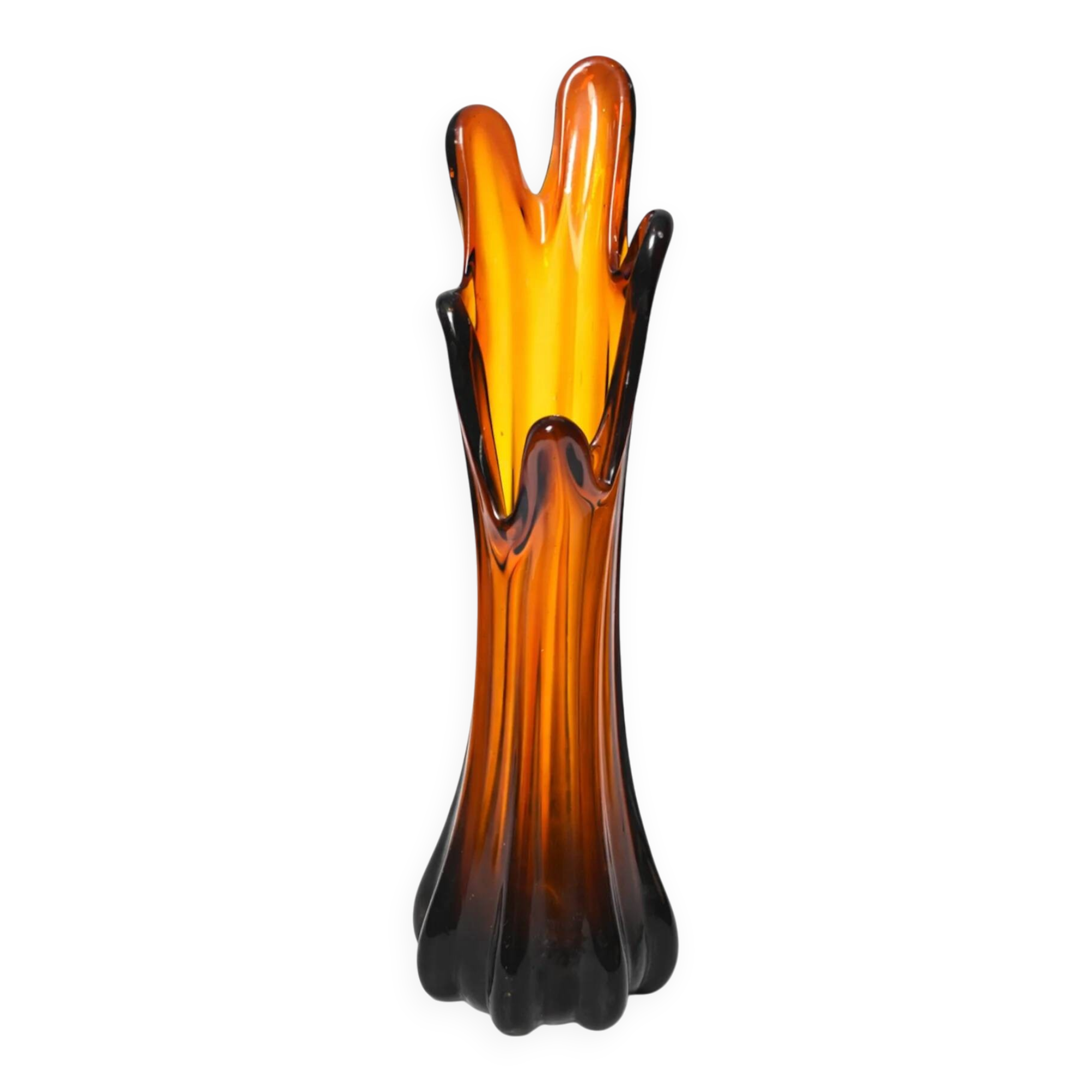 Organic blown glass vase