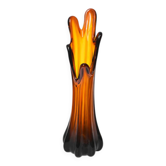 Organic blown glass vase