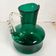 Vintage green blown glass pitcher