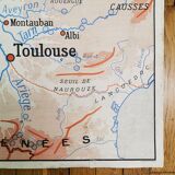Rossignol school poster card "La Garonne / Le Rhône"