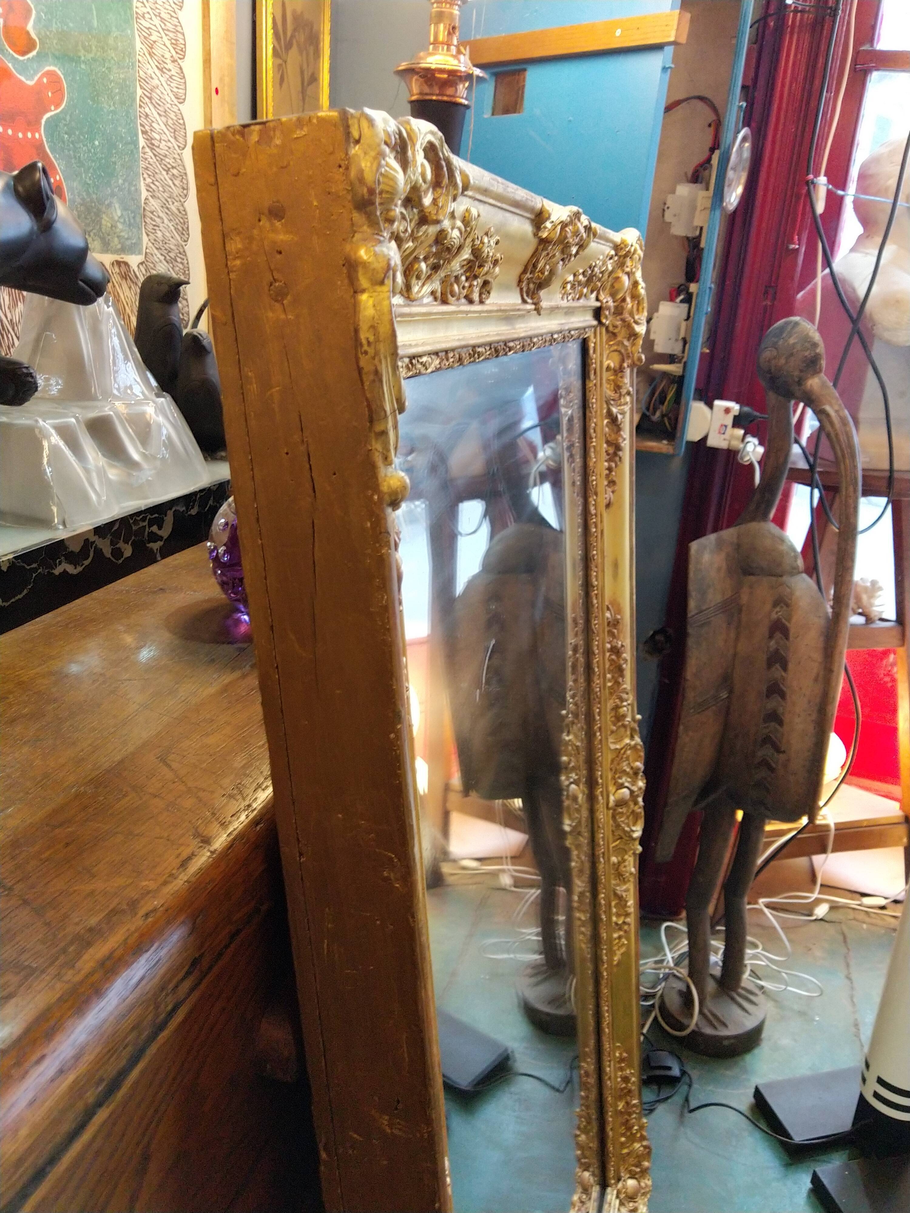 Golden mirror 144x90cm