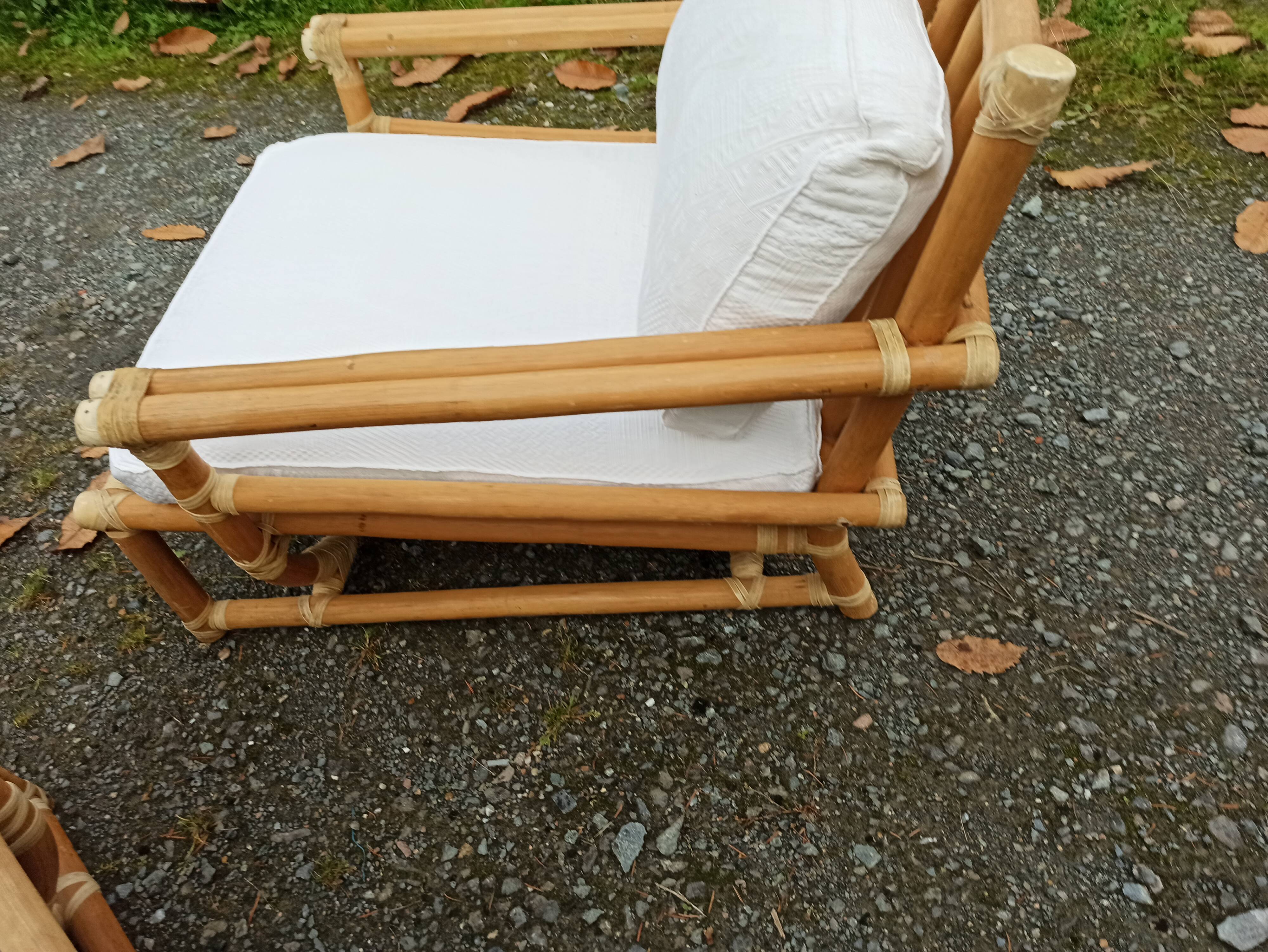 Pair of Lyda Levi armchairs for Mc Guire bamboo Italy Milan