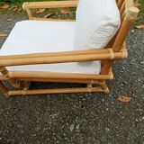 Pair of Lyda Levi armchairs for Mc Guire bamboo Italy Milan