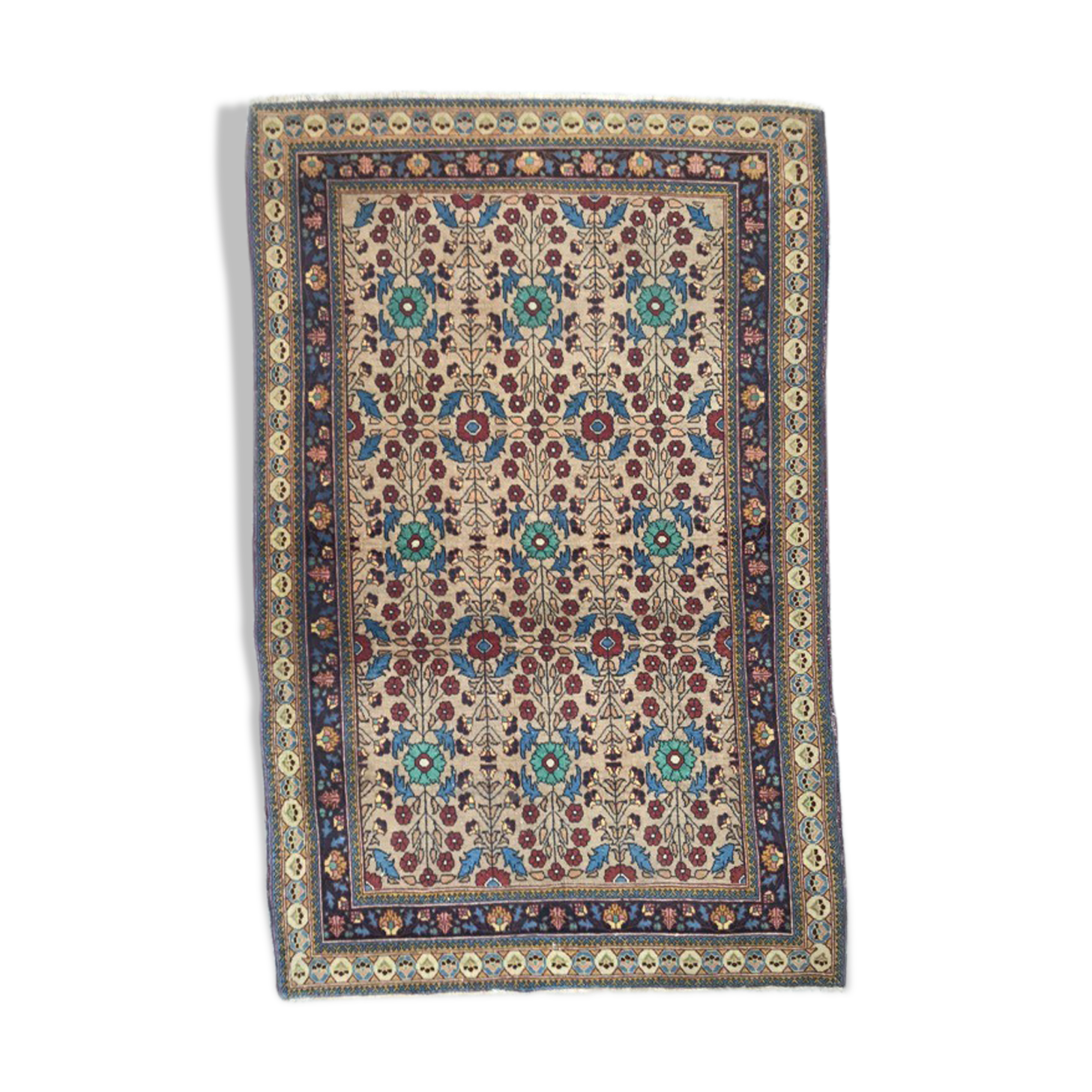 Pretty handmade old persian rug