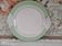 Pie dish with ears in water green and golden frieze l'Amandinoise