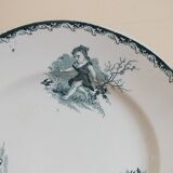 1 assiette plate Terre de Fer Saint Amand Nord modèle Groupe d'enfants