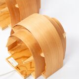 Pair of pine wood wall lamps V327 by Hans-Agne Jakobsson, AB Elysset, 1960s